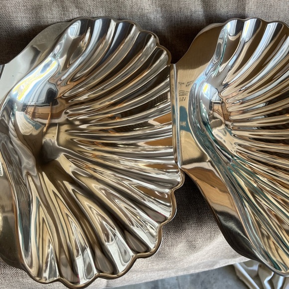 Crate and Barrel Pewter serving platters - Picture 4 of 5